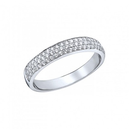Δαχτυλίδι Λευκόχρυσο 14Κ (RI438 - RW145)